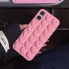 Pink 3D Bubble Pop Heart Cute Girly Phone Case For iPhone 17 Air 16 15 14 Plus 13 12 11 Pro Max Soft Silicone Back Cover Funda