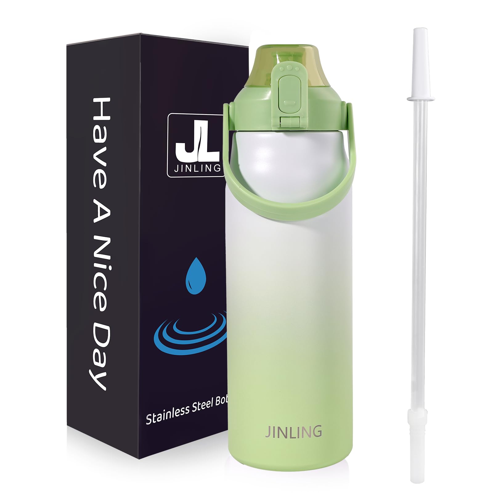 

JINLING Liter Large Capacity 1800ml Stainless Steel Thermos Bottle with Vacuum Portable and Perfect for and the Perfect as a Gift 1.8 Insulation, зелёный