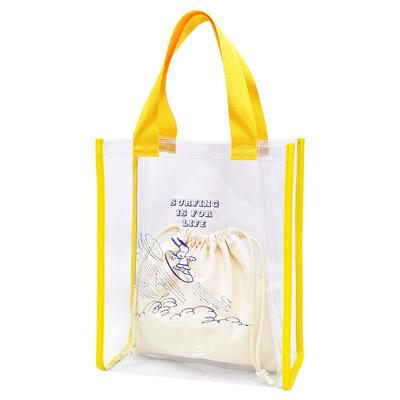 Snoopy Klare Tragetasche M mit Kordelzug, YE Surf