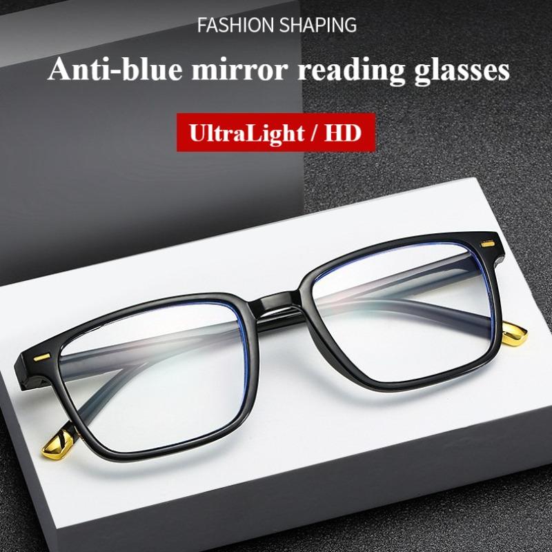Men Business Reading Glasses Frame for Reader Mens Presbyopia Blue Light Blocking Eyeglasses Classic Hyperopia Spectacles Diopte