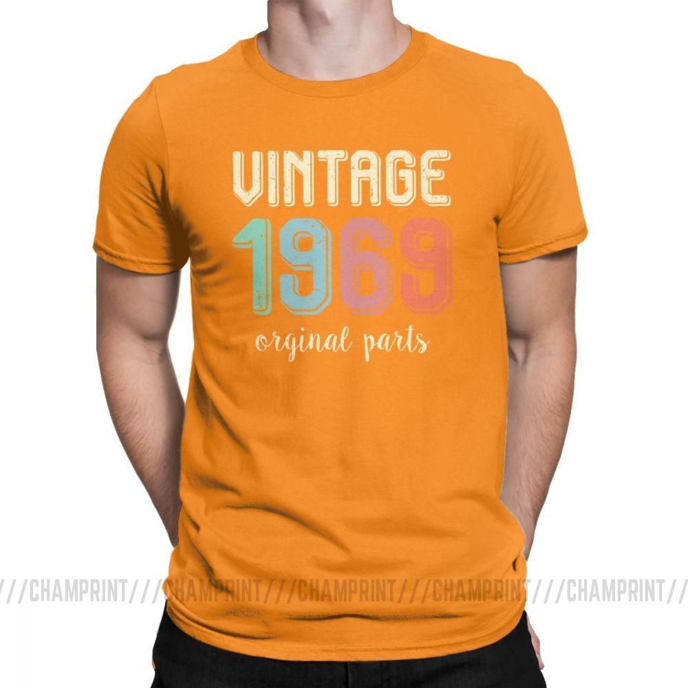 Vintage Retro 1969 50 Years Old 50Th Birthday Gift T Shirt T Shirt For Male Round