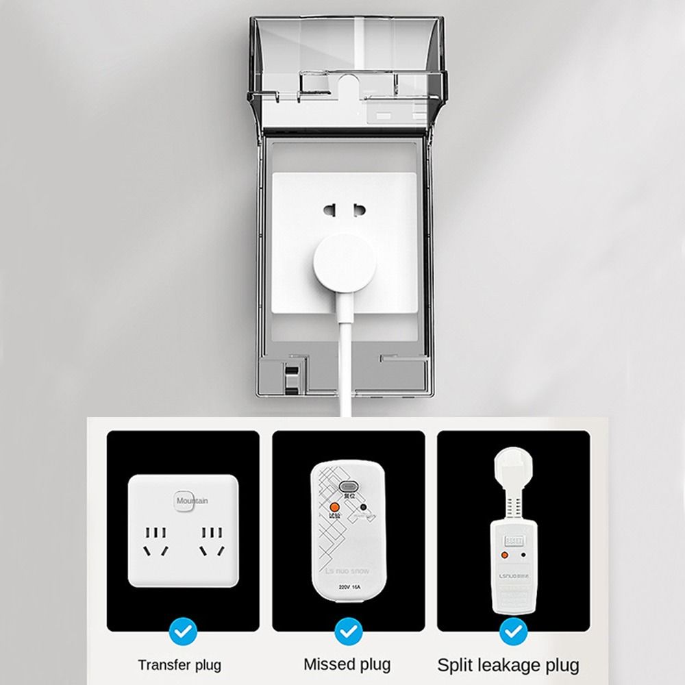 Vägguttag Vattentät Låda Elkontakt Skyddskåpa Strömbrytare Skyddskåpa Skydd Uttag