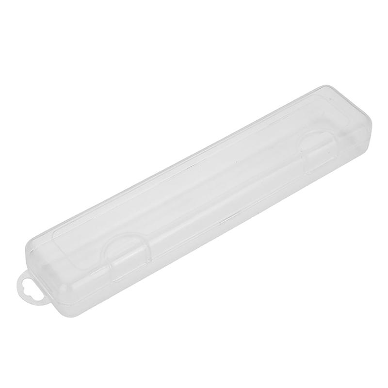 Portable Makeup Brush Organizer Eyebrow Pencil Tableware Chopsticks Transparent With Cover Storage Box Kitchen Accessories