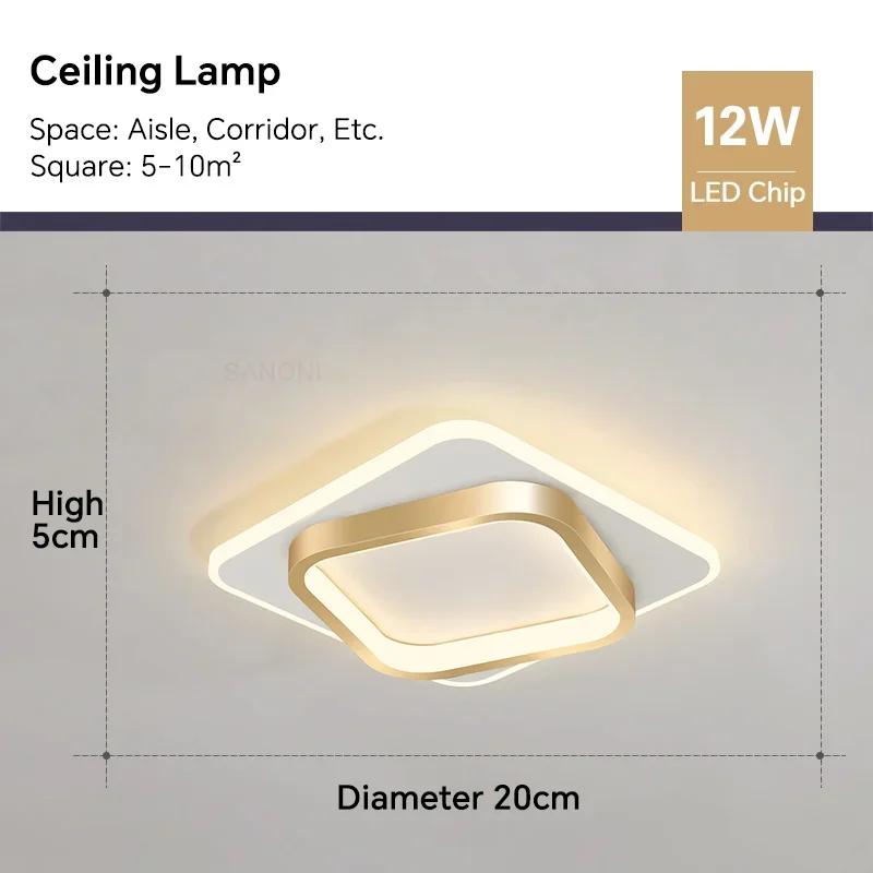 LED-gang-taklys for korridortrapper Foaje Balkong Soverom Moderne innendørs taklampe Lysarmaturer Luster