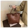Large Capacity Faux Leather Tote Bag for Women Minimalist Casual Commute Shoulder Handbag