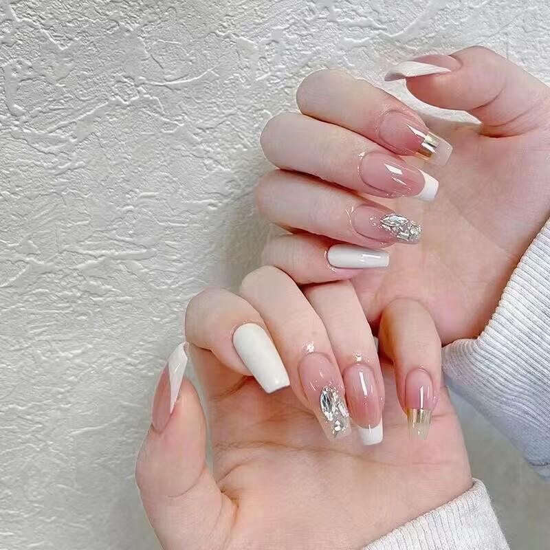 Pure Hand-made Phototherapy Wearable Nail Tablets and Gentle Wearable Nail Finished Products Reusable Nail Patches