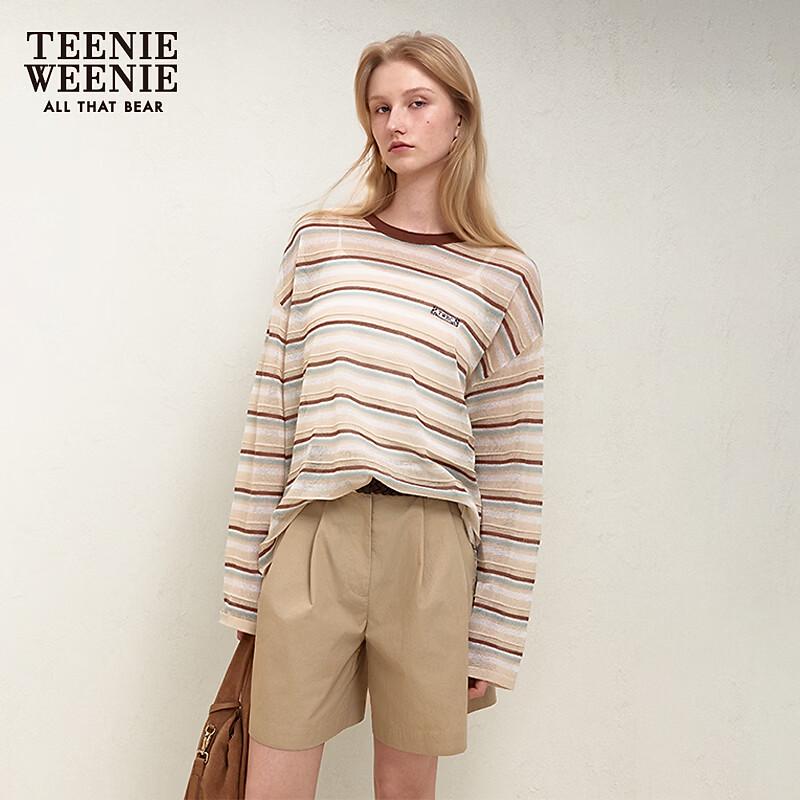 Teenie Weenie Women s Striped Bear Pullover Sweater L