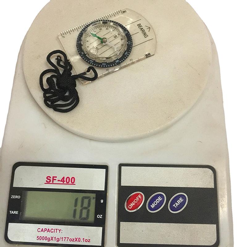 Outdoorcamping Hiking Transparent Plastic Compass Footprint Travel Compass Tool