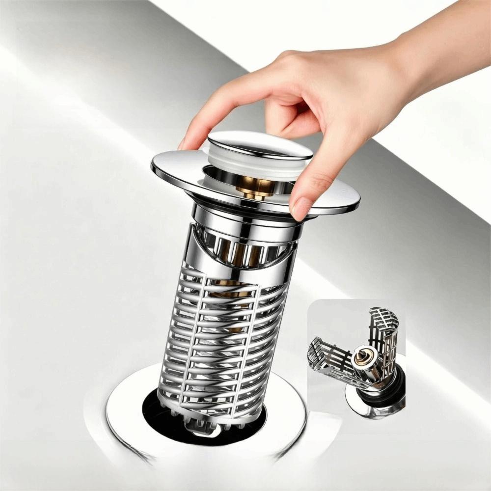 Leak Proof Push Pop-Up Stopper Anti-Corrosion Material Sink Plug Replacement Bathtub