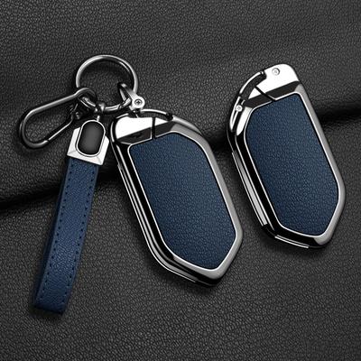Zinklegierung Leder Auto Schlüsselabdeckung Anhänger Hülle Schale Für Kia Picanto Sorento Mq4 Carnival Ka4 Morning K5 Carens Ev9 Seltos