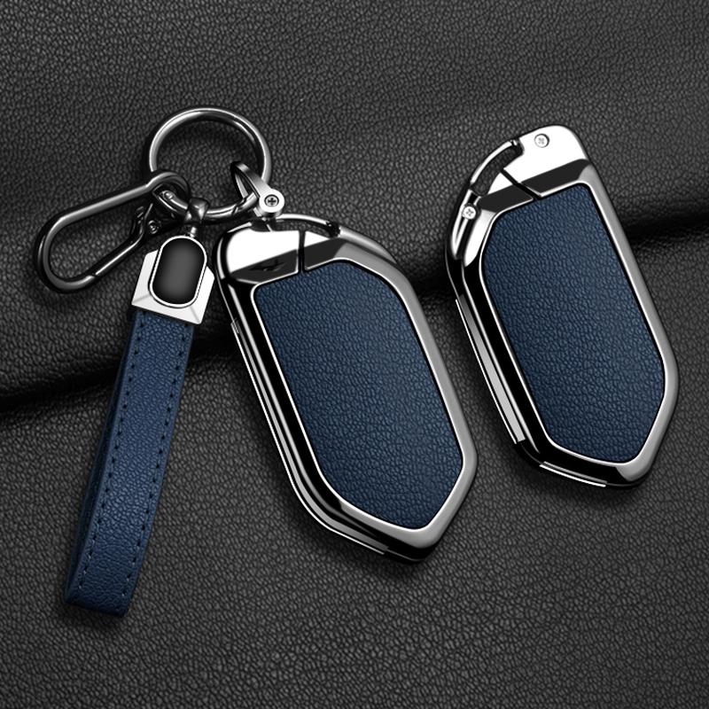 

Alloy Leather Car Key Case Cover For Kia Ev9 Picanto Carnival Seltos Sorento Morning K5 Ka4 4 5 6 7 8 9 Buttons Accessories