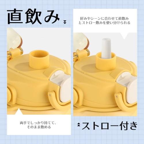 FJbottle 1.7 Liter Vacuum Insulated 2-Way Water Bottle with Straw, One-Touch Direct Drinking, Sports Jug (with Strap), 1.7L (1700ml), Sports Bottle, S