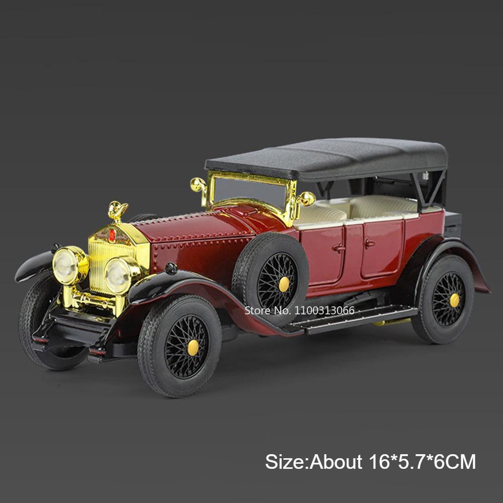 1:32 Rolls Royce Phantom 300SL Toy Cars Model Alloy Diecast Light Sound Miniature Vintage Car Rubber Tire Vehicle Model Ornament