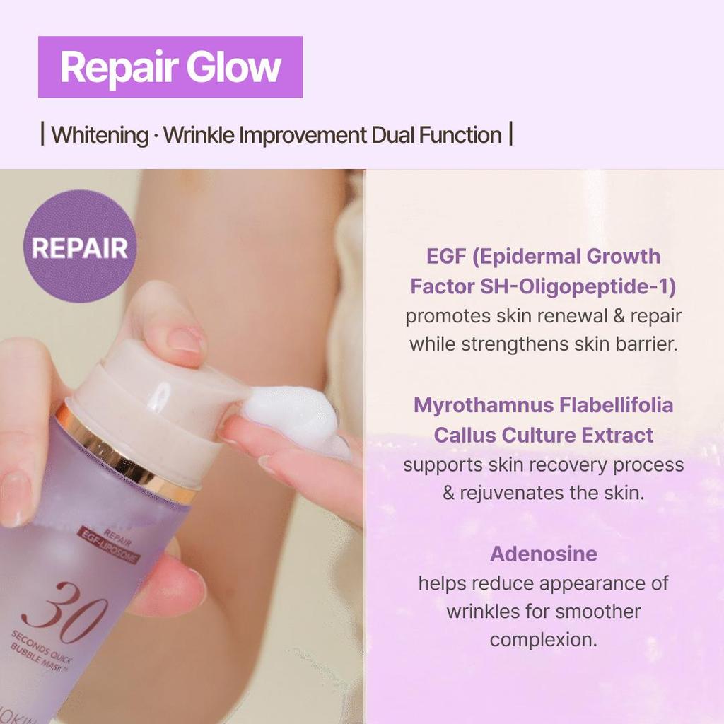 Menokin 30 Seconds Quick Bubble Mask (TRIO SET) 2 Sets To Choose, Korean Glass Skin Facial Mask