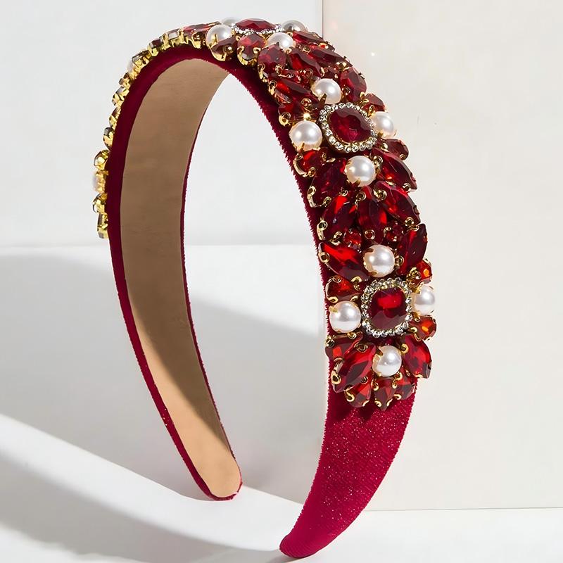 1pc Fashion Jewelry Hair Accessory Rhinestone Artificial Pearl Parties Banquets Daily Wear Women's Luxurious Hair Hoop Hair Band