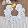New Korean Style Double-Sided Waterproof Baby Bib - Soft Cotton Drool Bib for Infants (0-2 Years)