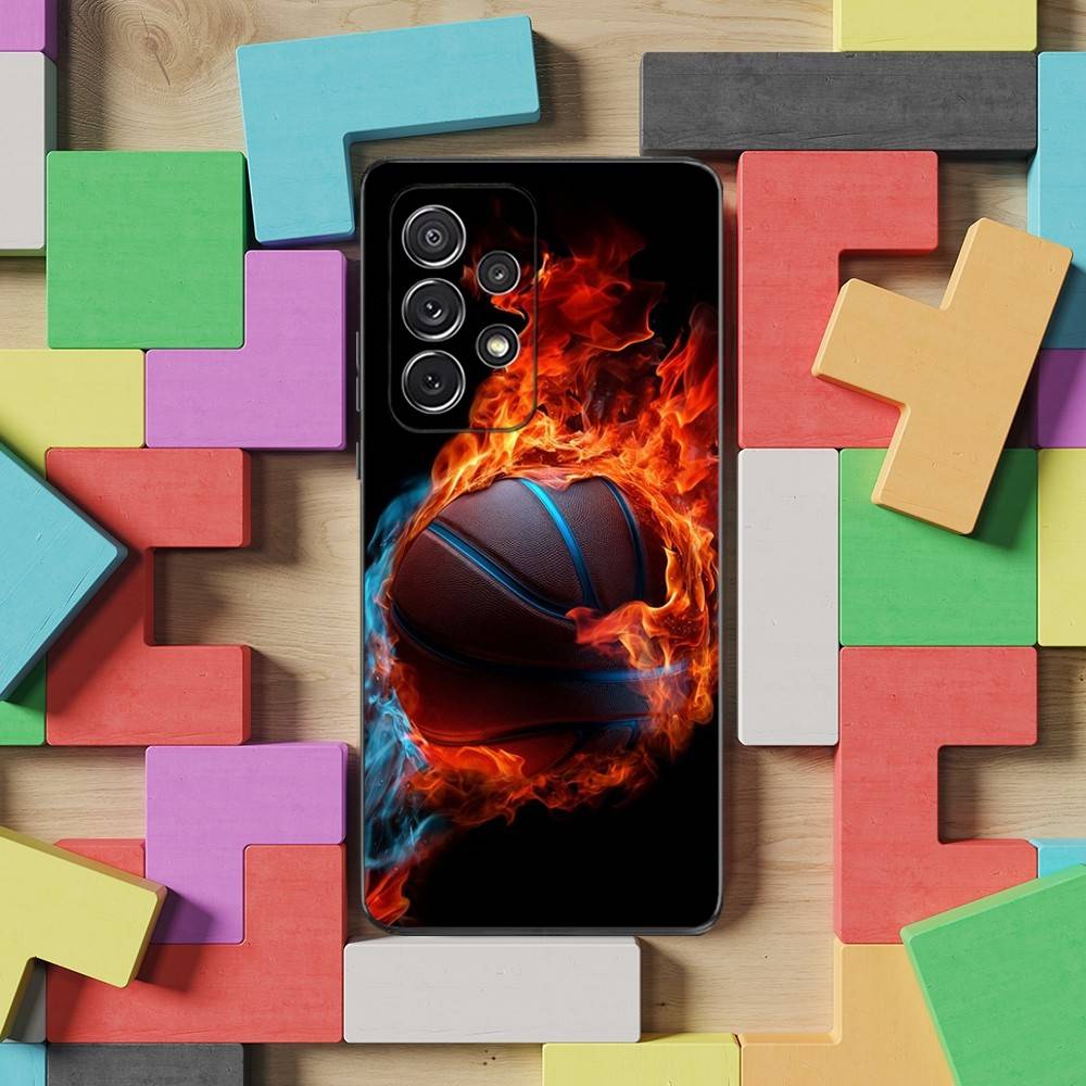 Sports Equipment Basketball Case For Samsung S22,S25,S20,S10,Plus,Ultra,S24,S23,FE,S21,S9,Lite,Soft Silicone Black