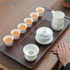 Mutton Fat Jade White Porcelain Kung Fu Tea Set