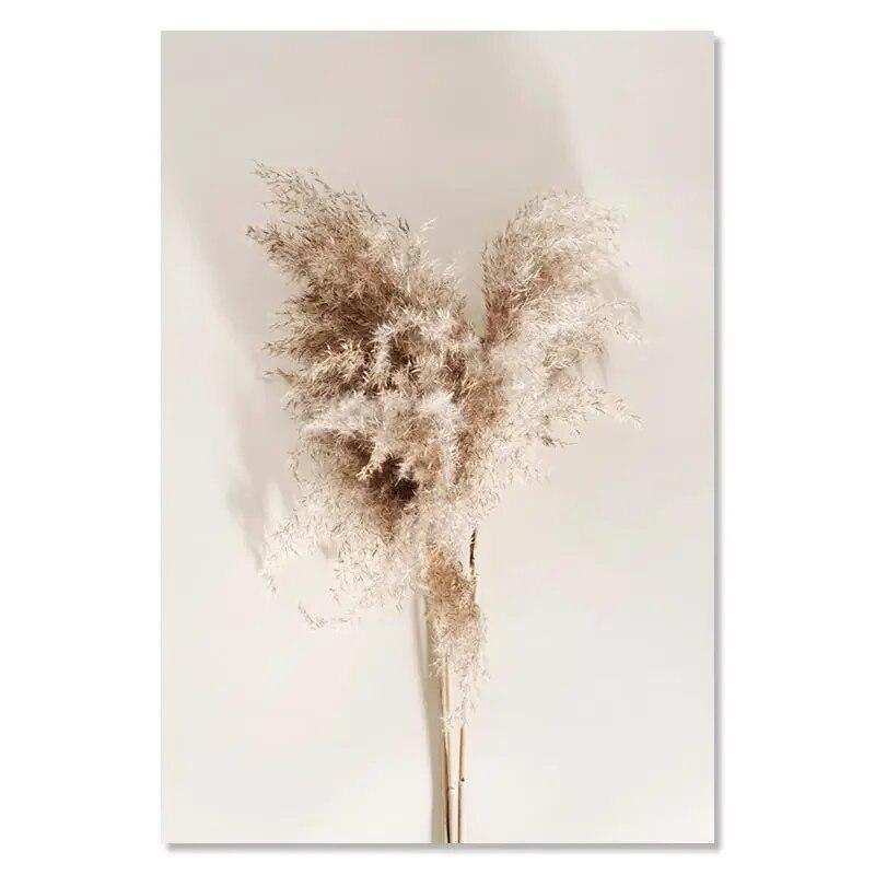 

Бежевый пампасный холст, постер, ракушка, тростниковый лист, современные настенные художественные принты, сухоцветы, печать, фотографии, скандинавские постеры, декор для гостиной 21cm×30cm NoFrame
