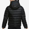 Nike Geacă de puf cu glugă pentru femei, outerwear, negru, cu imprimeu logo în culoare solidă, DR1585-010