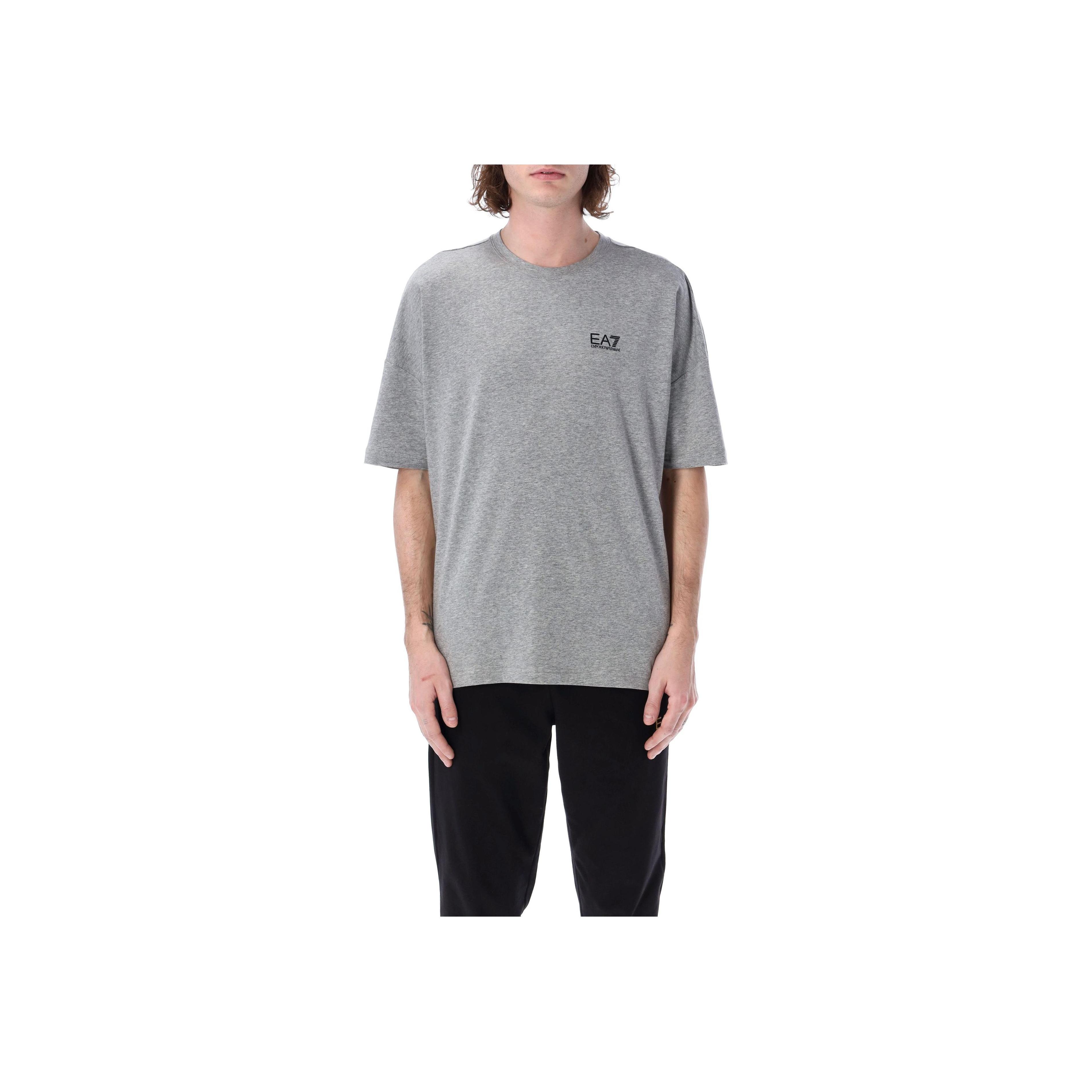 Emporio Armani ZS23 Logo Print Ronde Hals Korte Mouw T-shirt Heren tops Grijs 3RPT12-PJLBZ-0905 XXL