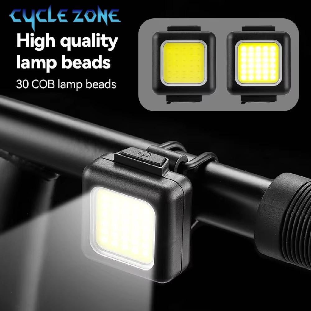 Bicycle Front Rear Light Type-C Rechargeable Bike Headlight Taillight Night Riding Safety Warning Tail Light Cycling Accessories