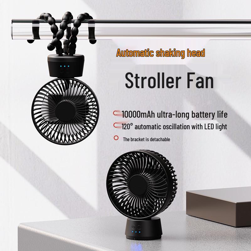 Portable Silent Octopus Camping Fan: Multifunctional Mini Handheld Stroller Cooler