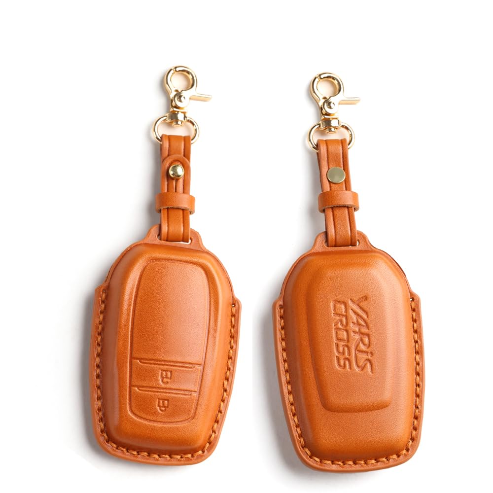 

KOKATO Чехол для смарт-ключа из натуральной кожи для Toyota Yaris Cross 10 серии Премиум жёлтый