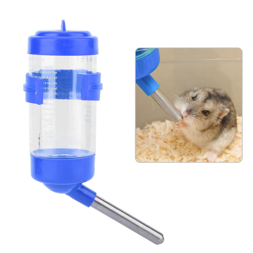 No Drip Hamster Water Bottle Small Sized Pet Water Feeder for Hedgehog(Blue)