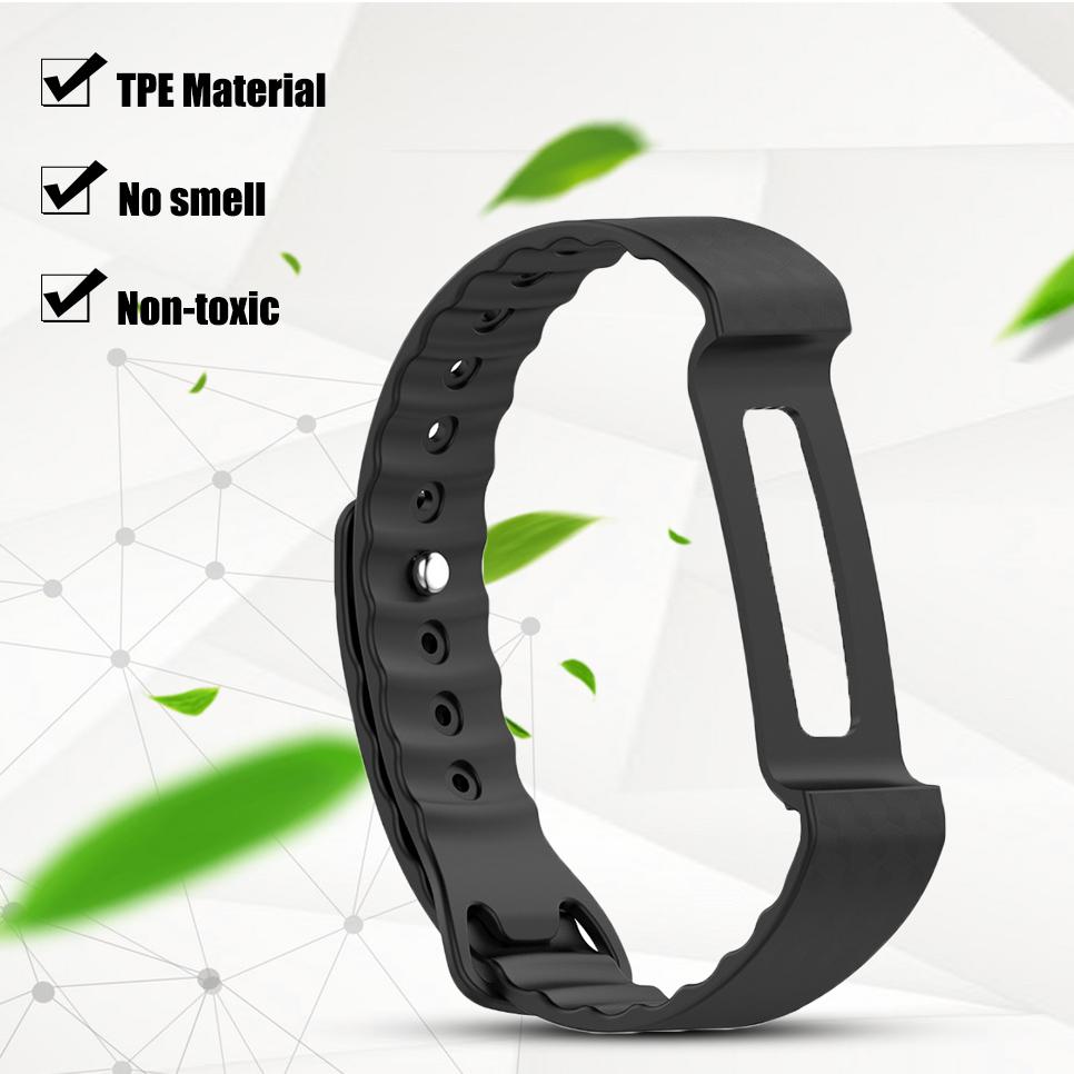 TPE Wrist Watch Band Replacement Watch Strap Belt Fit for A2 Watch(Black)