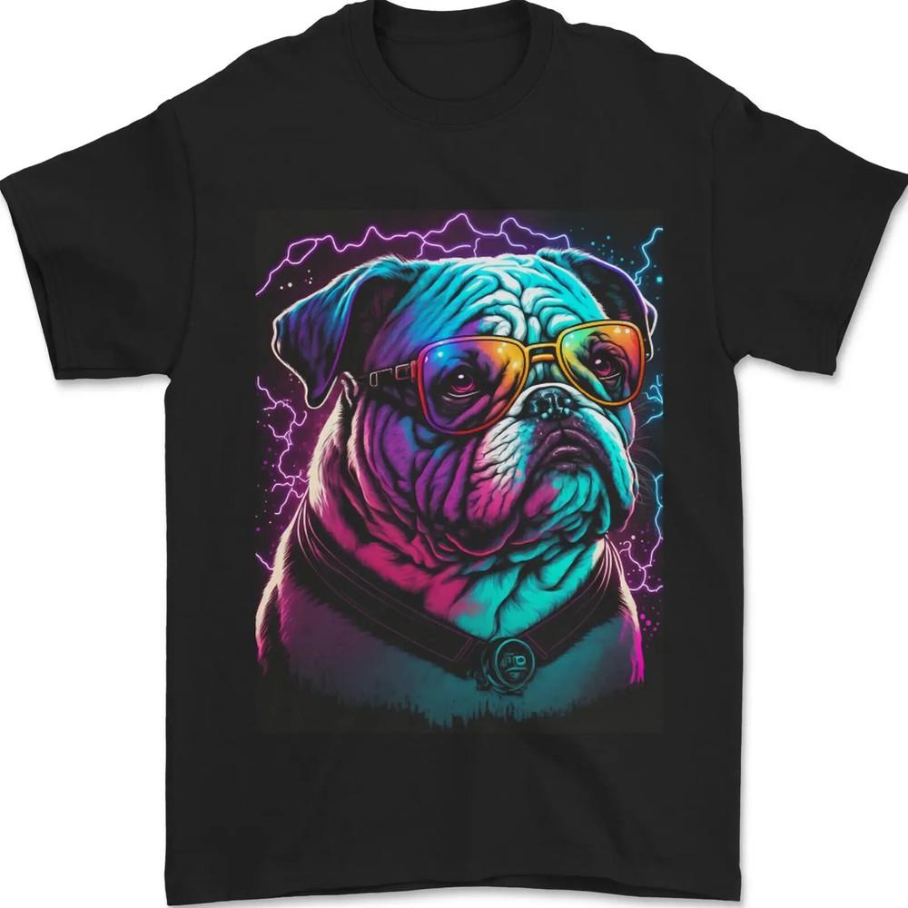 A Cool Bulldog With Glasses Dog T-Shirt Gift Unisex T-shirt Unisex T-Shirt S