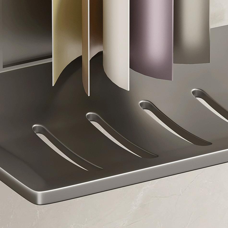 Detachable Soap Dish Holder Adhesive Black White Grey Aluminum Creative Lavatory Hand Wash Bathroom Shower Soap Holders Shelf