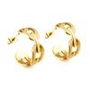 Gold Open Link Chain Hoop Earrings Minimalist Small Loop Ear Studs For Women