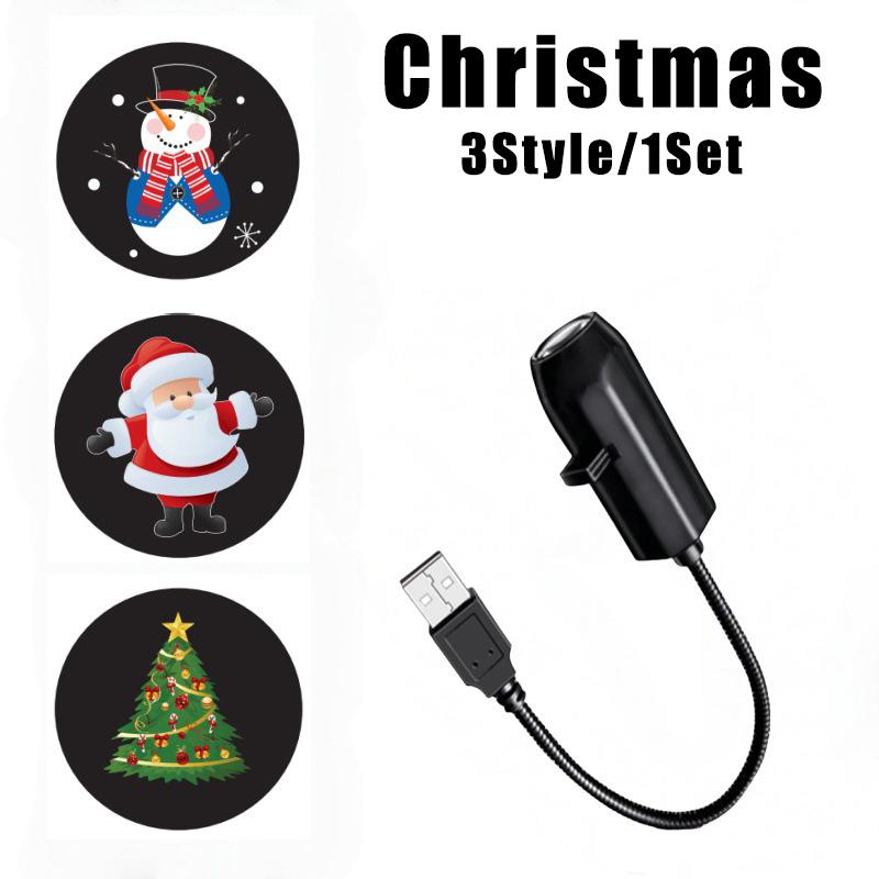 

Spooky Skull Ghost LED Projector Light USB Powered Halloween Christmas Decor Switchable Patterns for Home Party Night Light 1Set&USB Plug