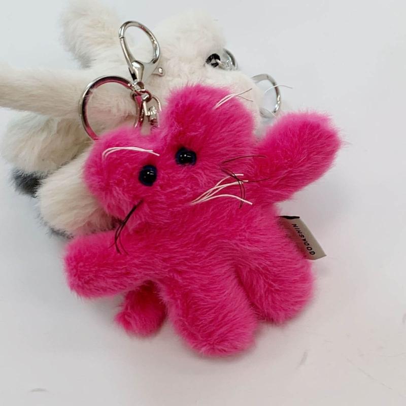 Cartoon Bear Pendant Keychain Plush Dolls Fashion Bag Ornaments Keyring for Keys