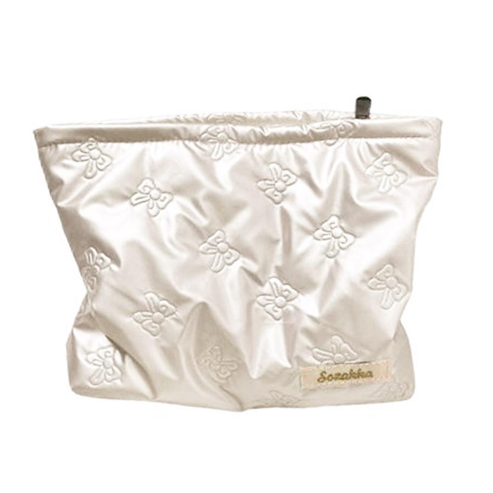 Bow Print Quilting Cosmetic Bag Hand-held PU Korean Style Makeup Bag Handbag Makeup Bags Multifunctional Storage Bag