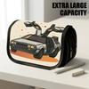 1pc Flip-Top Pencil Case, Retro Artistic Car Silver Large Capacity Thickened Oxford Pencil Bag Double-Layer Zipper Pencil Pouch, Aesthetic Back To Sch