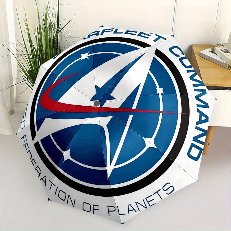 

1pc Starfleet Command Emblem Umbrella with Plastic Handle,Suitable for All Seasons Home Travel Outdoor UmbrellaM933