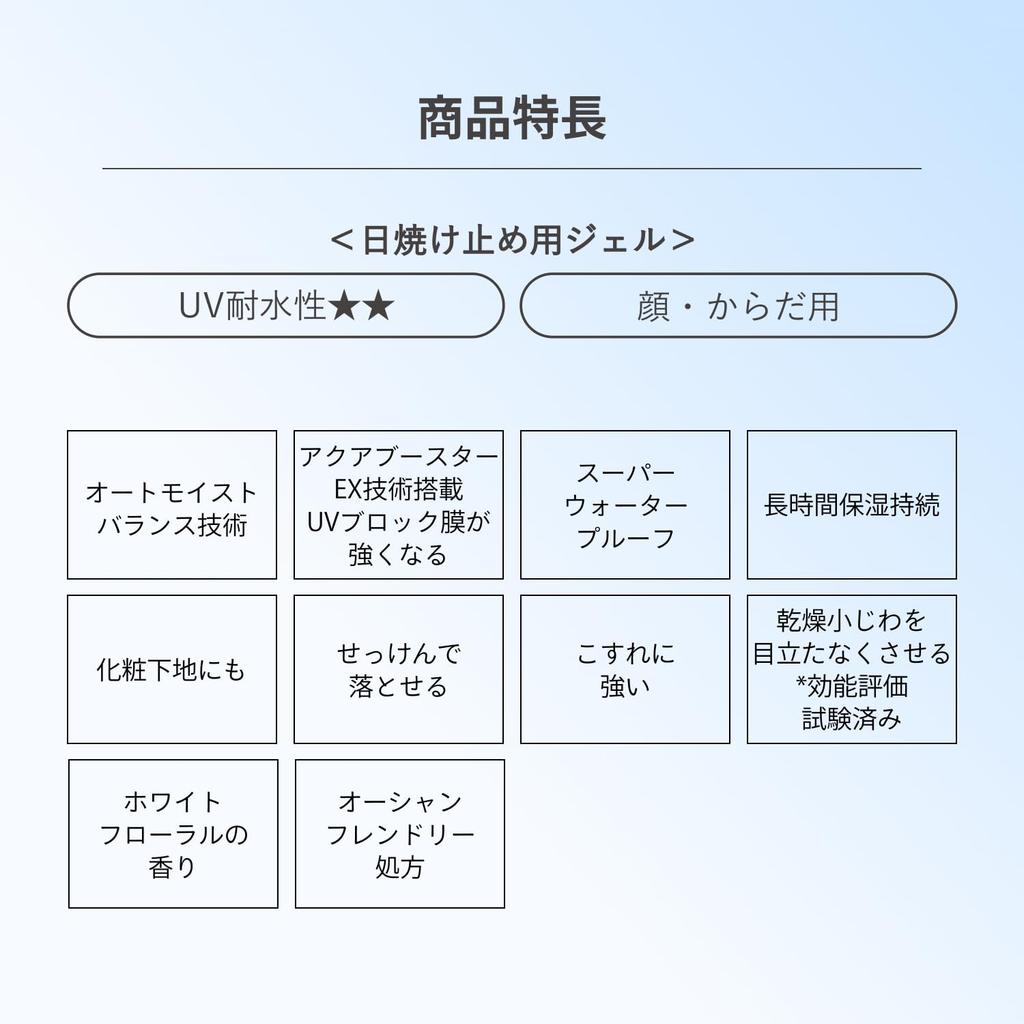 ANESSA Perfect UV Skin Care Gel NB 40g Sonnenschutz UV-Schutz Gel-Typ Weißer Blumenduft UV-Schutz für trockene, feine Haut UV-Beständigkeit Feuchtigkeit SPF50+