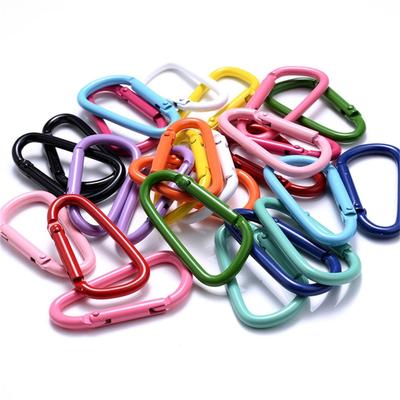 DIY Metal Safety Buckle Making Jewelry Camping Keychain Clip D Carabiner Key Ring Carabiner Hook