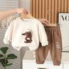 Kids Casual Long-Sleeve Set, Comfortable Daily Wear Outfits