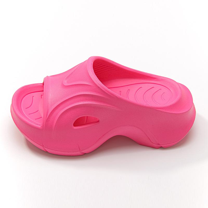 

7cm Height Increase Non-Slip Slide Sandals for Women Summer Outdoor New EVA Cushioned Beach Casual Thick Sole Sandals 40/41 красный