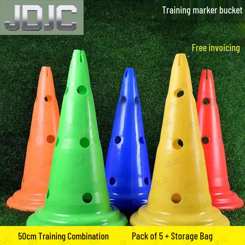 JDJC 50cm Training Cones Set with Storage Bag