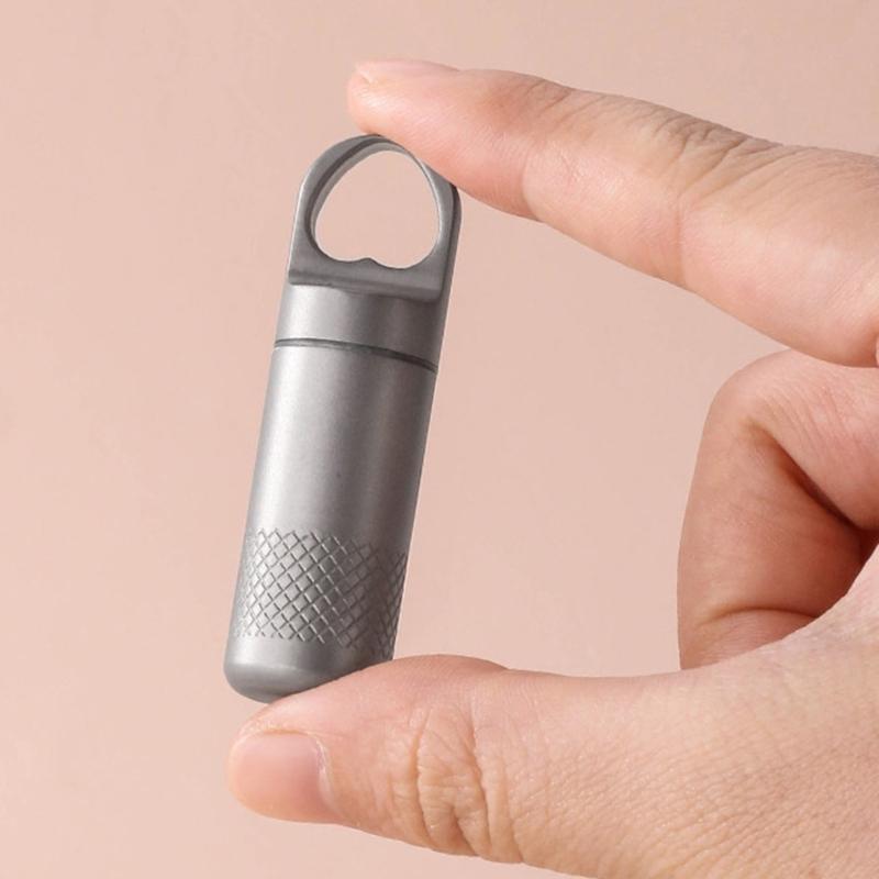 Waterproofs Medicine Box Case Keychains Holder Pills Box Case Titaniums Pills Container Bottles Pills Container