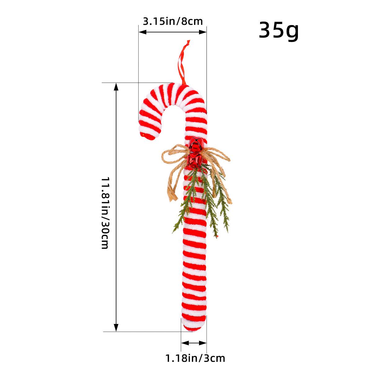 Candy Christmas Cane Red And White Cane Crooked Hook Ornament Christmas Tree Christmas Crutches Pendant Props