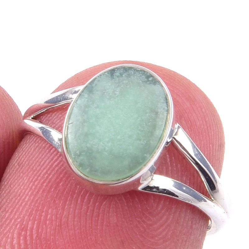 

Кольцо из чистого серебра 925 пробы с натуральным хризопразом, размер 6, g7n22