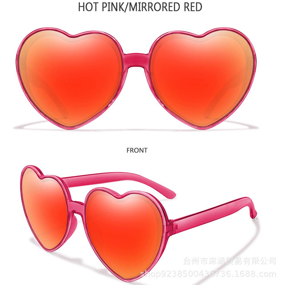 Colorful Coated Love Sunglasses Colorful Trend Party Decorative Sunglasses