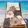 Kawaii Panda Print Beach Towel Set Tropical Summer Pool Towel Beach Decor Cute Cartoon Animal Gift Home Decoration Picnic Mat