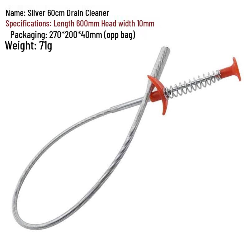 U-Shaped Drain Pipe Unblocking Hook with Four-Claw Picker for Sewer Cleaning