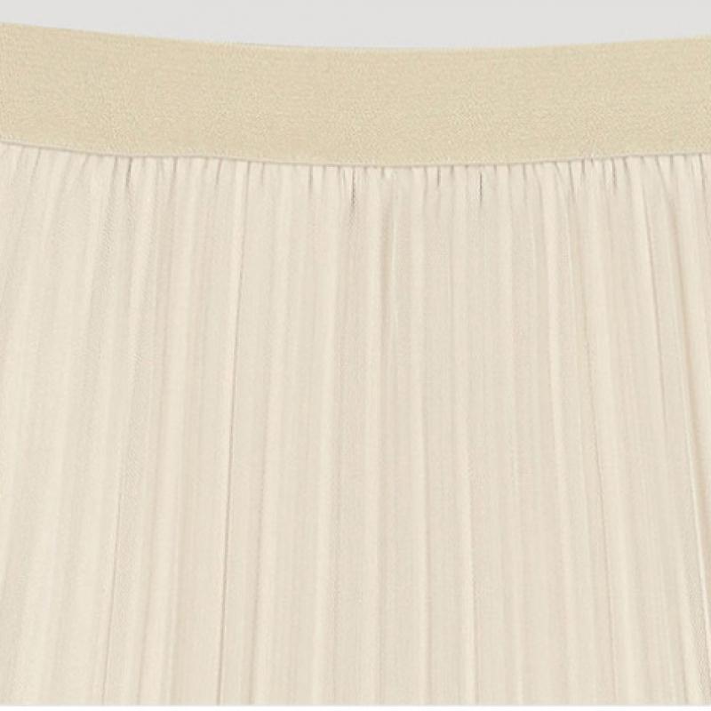 [shs Miss] Layer Pleated Banding Skirt Sawsko12020 Lb